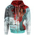 Hawaii Custom Personalized Zip up Hoodie Polynesian Girl of Volcano Unisex Red - Polynesian Pride