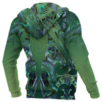 New Zealand Maori Hoodie, Hei Matau Paua Shell Pullover Hoodie - Polynesian Pride