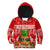 Hawaii Christmas Hoodie KID Mele Kalikimaka - Pineapple LT7 Red - Polynesian Pride