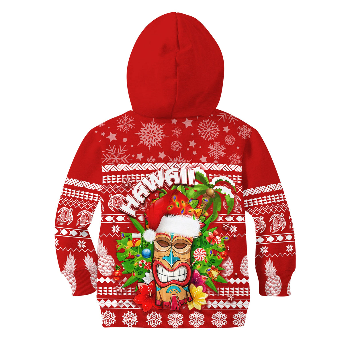Hawaii Christmas Hoodie KID Mele Kalikimaka - Tiki LT7 - Polynesian Pride