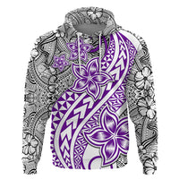 Traditional Polynesian Tribal Tattoo Retro Couple Hoodie Purple LT9 - Polynesian Pride