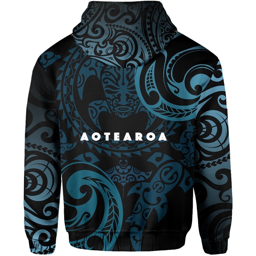 Maori Tangaroa Hoodie Blue - Polynesian Pride