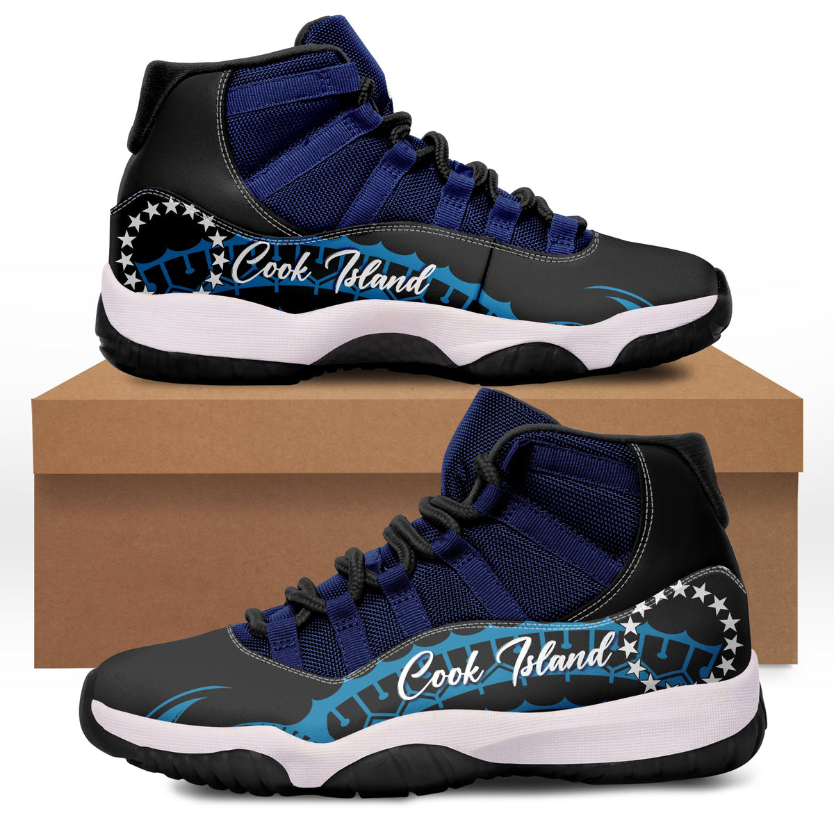 Cook Islands J11 Sneakers Special Style - Black LT7 - Polynesian Pride