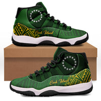 Cook Islands J11 Sneakers Polynesian Pattern - Green LT7 - Polynesian Pride