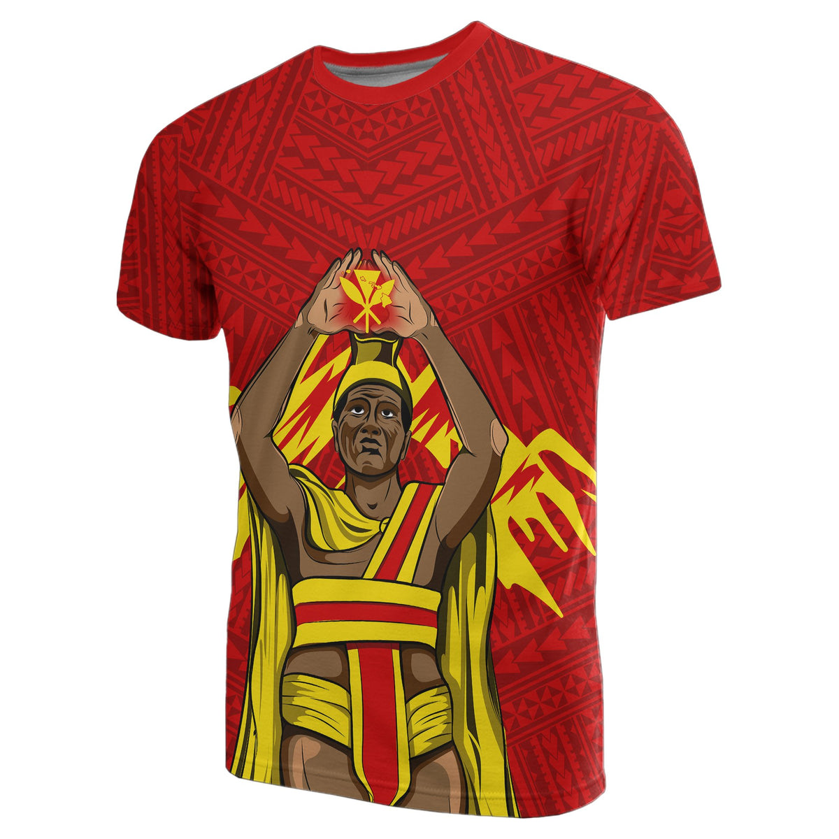 King Kanaka Kauka T Shirt Red - Polynesian Pride
