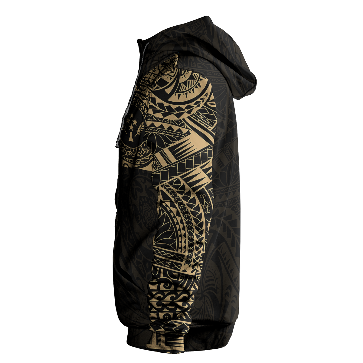 Micronesia All Over Print Hoodie Kosrae In My Heart Gold - Polynesian Pride