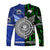 Samoa And New Zealand Long Sleeve Shirt Together - Green LT8 - Polynesian Pride