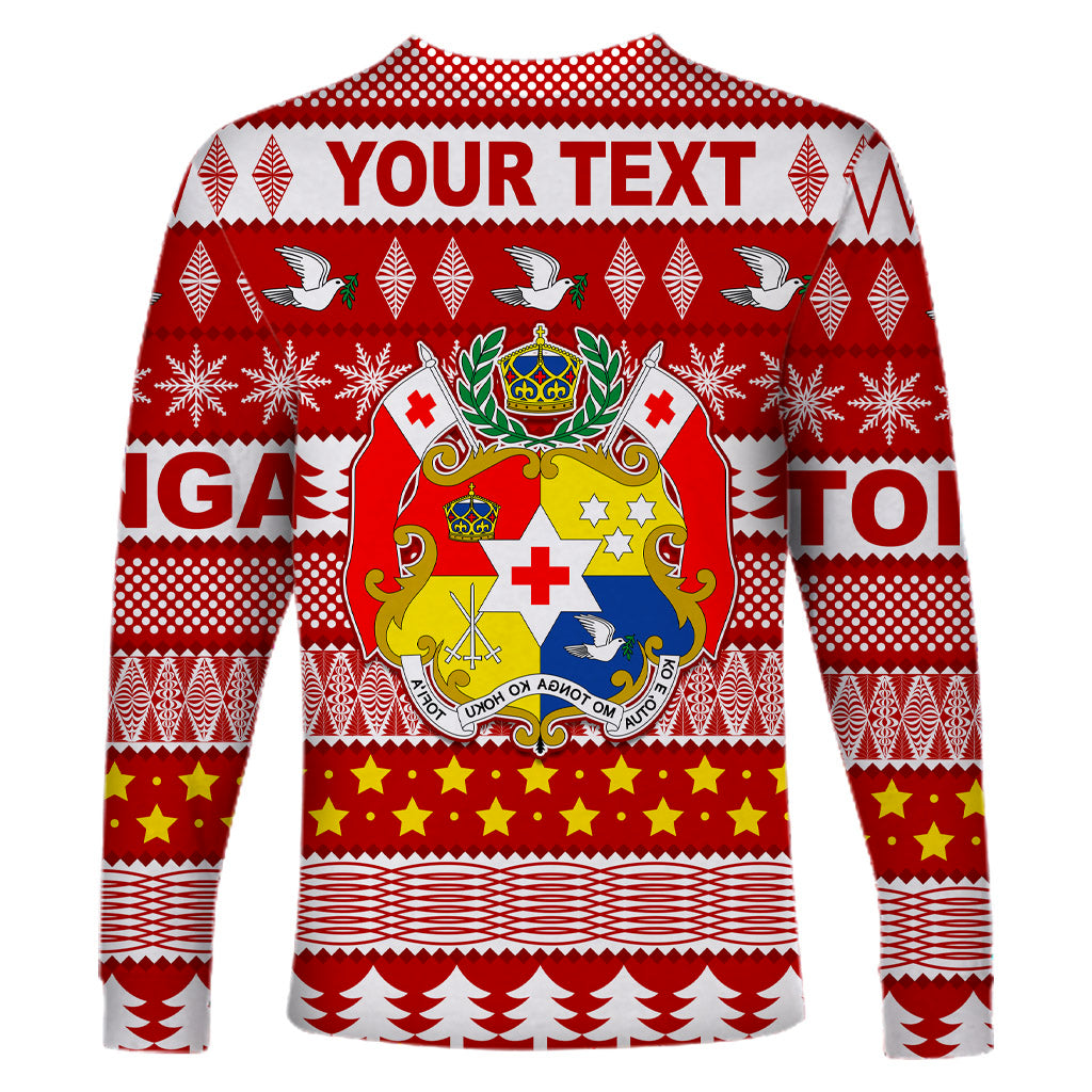 (Custom Personalised) Tonga Kilisimasi Fiefia Long Sleeve Shirt Merry Christmas with Tongan Pattern LT13 - Polynesian Pride