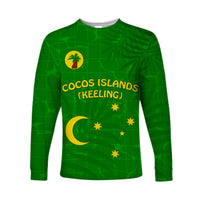 Cocos (Keeling) Islands Long Sleeve Shirt Proud Flag Unique LT13 Unisex Green - Polynesian Pride