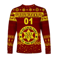(Custom Personalised) Niuatoputapu High School Christmas Long Sleeve Shirt Simple Style LT8 - Polynesian Pride
