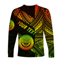 (Custom Personalised) Federated States of Micronesia Long Sleeve Shirts FSM Original Style - Reggae LT8 - Polynesian Pride