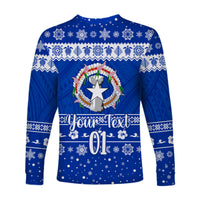 (Custom Personalised) Northern Mariana Islands Christmas Long Sleeve Shirt Simple Style LT8 - Polynesian Pride
