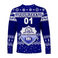 (Custom Personalised) Tupou High School Christmas Long Sleeve Shirt Simple Style LT8 - Polynesian Pride