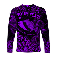 (Custom Personalised) Hawaii State Fish: Humuhumu Nukunuku Apua'a Polynesian Long Sleeve Shirt Unique Style - Purple LT8 - Polynesian Pride