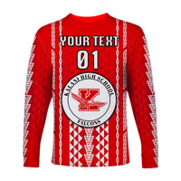 (Custom Personalised) Hawaii Kalani High School Long Sleeve Shirts Falcons Simple Style LT8 - Polynesian Pride