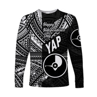 FSM Yap Long Sleeve Shirts Happy Independence Day Original Vibes - Black LT8 - Polynesian Pride