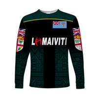 Fiji Lomaiviti Rugby Long Sleeve Shirts Simple Vibes LT8 - Polynesian Pride