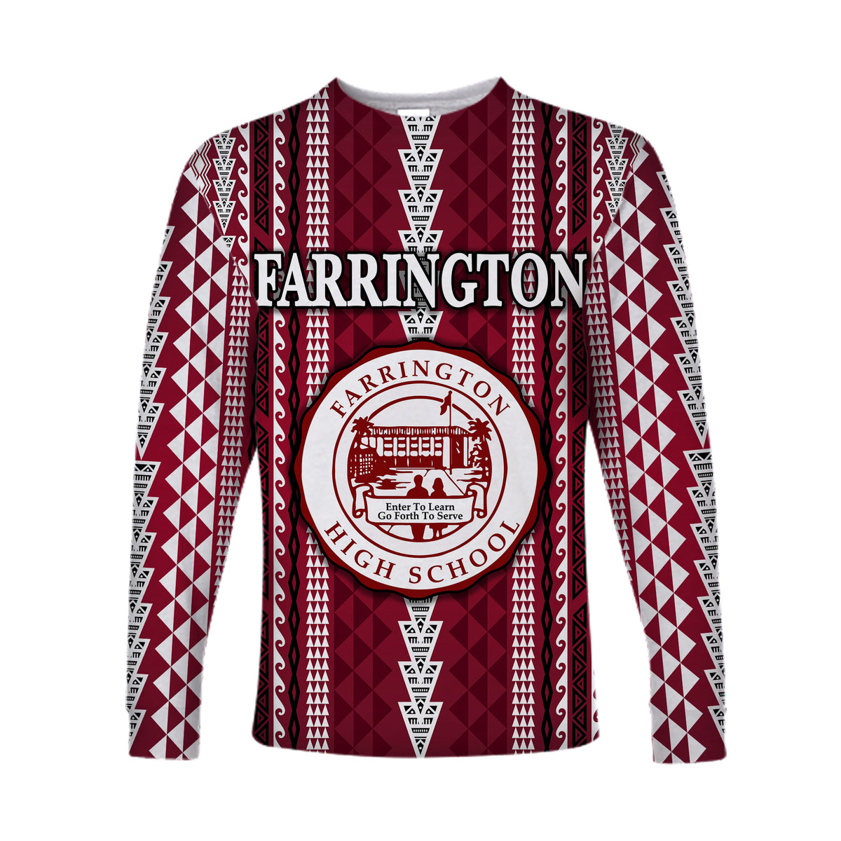 Hawaii Farrington High School Long Sleeve Shirts Simple Style LT8 - Polynesian Pride