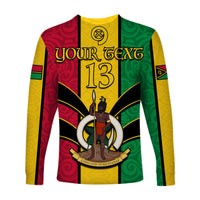 (Custom Text and Number) Vanuatu Long Sleeve Shirt Pig Tusk Polynesian LT13 - Polynesian Pride