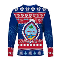 (Custom Personalised) Guam Christmas Long Sleeve Shirt Guaman Seal Polynesian Felis Pusgua LT14 - Polynesian Pride