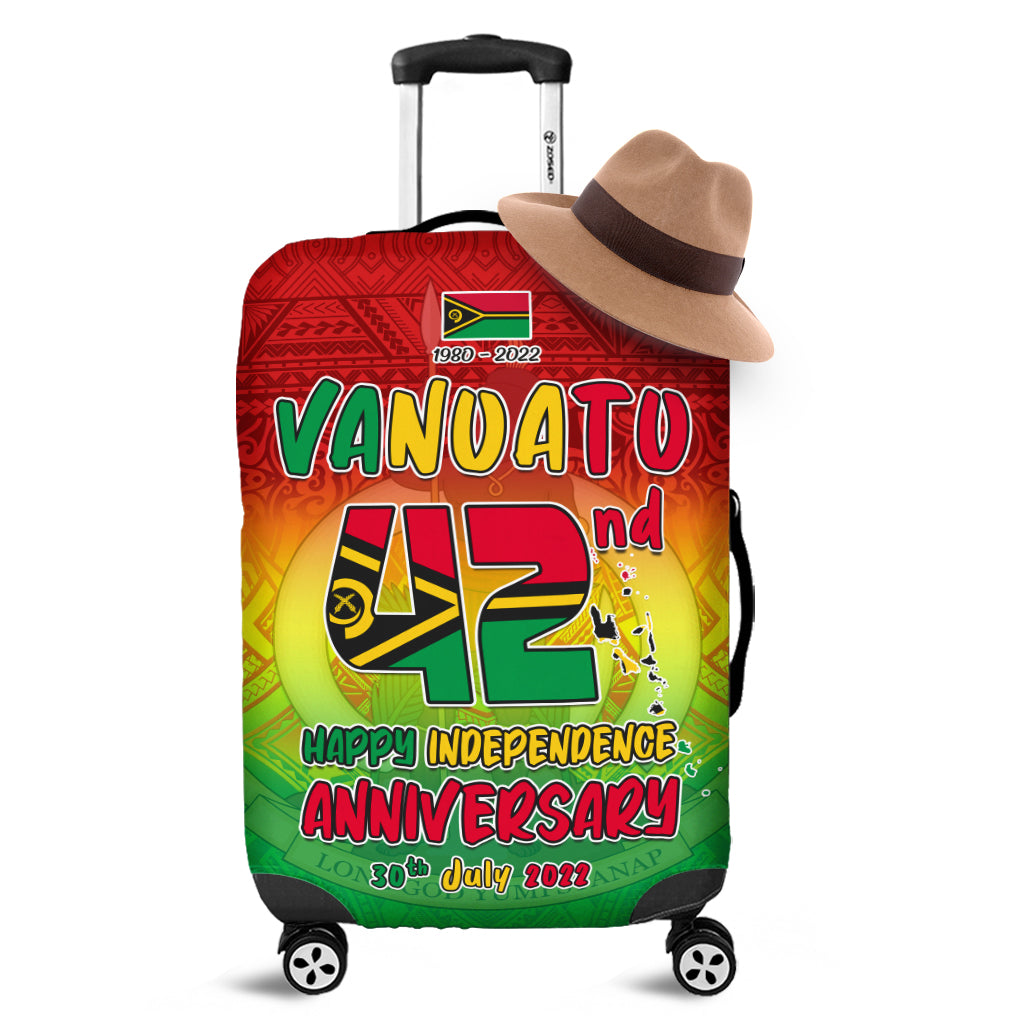 Vanuatu Independence Day Luggage Covers 42nd Anniversary Yumi Yumi Yumi LT13 Red - Polynesian Pride