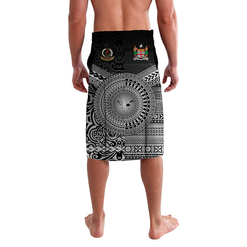 Vanuatu And Fiji Lavalava Together Black LT8 - Polynesian Pride