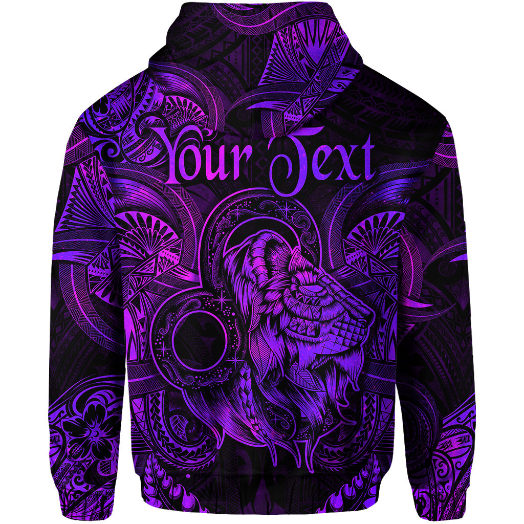 Custom Leo Zodiac Polynesian Zip Hoodie Unique Style Purple LT8 - Polynesian Pride