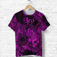 Leo Zodiac Polynesian T Shirt Unique Style Pink LT8 - Polynesian Pride