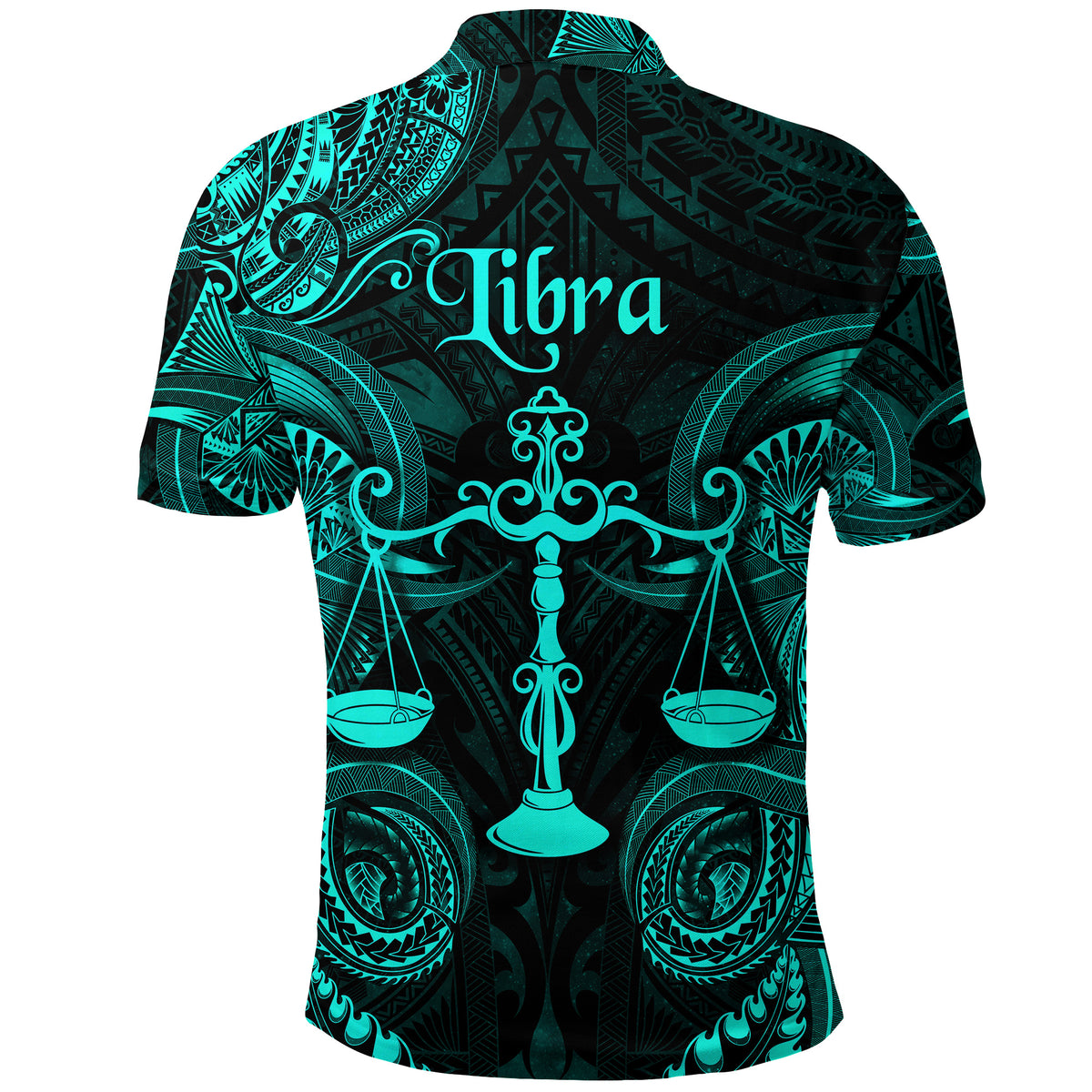 Libra Zodiac Polynesian Polo Shirt Unique Style Turquoise LT8 - Polynesian Pride
