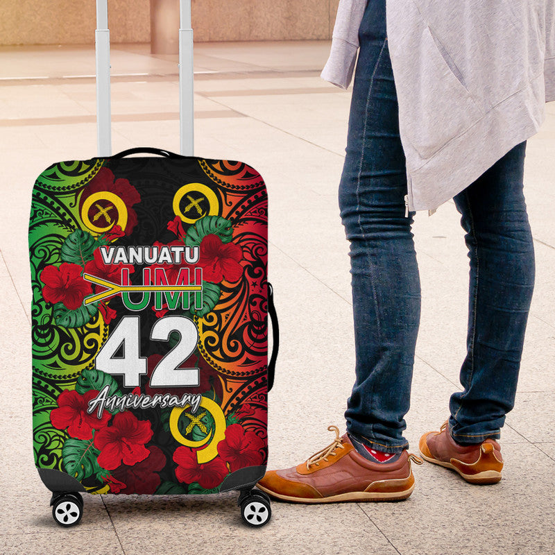 Vanuatu Yumi 42 Luggage Cover LT6 Black - Polynesian Pride