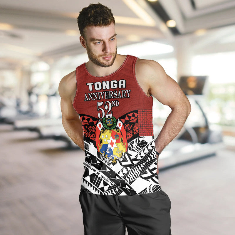(Custom Personalised) Tonga Men Tank Top Independence Anniversary Special Version 2022 LT14 - Polynesian Pride