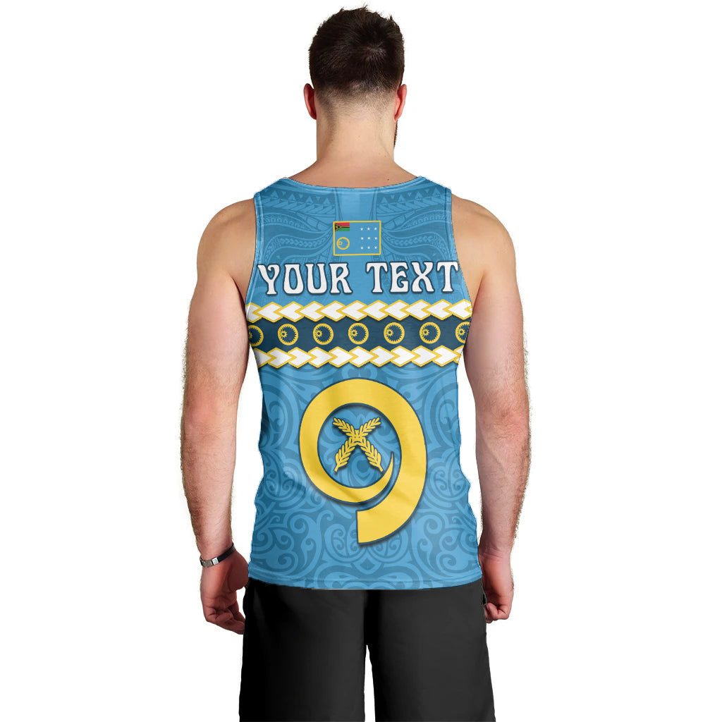(Custom Personalised) Sanma Province Men Tank Top Vanuatu Pig Tusk Polynesian Flag Style LT14 - Polynesian Pride