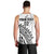 (Custom Text And Number) Fiji Rugby Men Tank Top Fijian Cibi Dance Tapa Pattern White LT14 - Polynesian Pride
