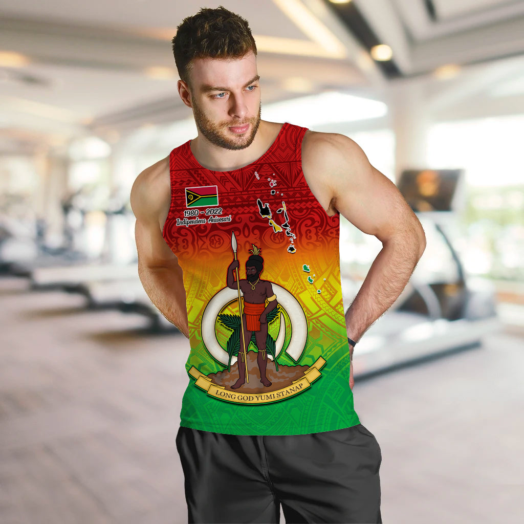 (Custom Personalised) Vanuatu Independence Day Men Tank Top 42nd Anniversary Yumi Yumi Yumi LT13 - Polynesian Pride