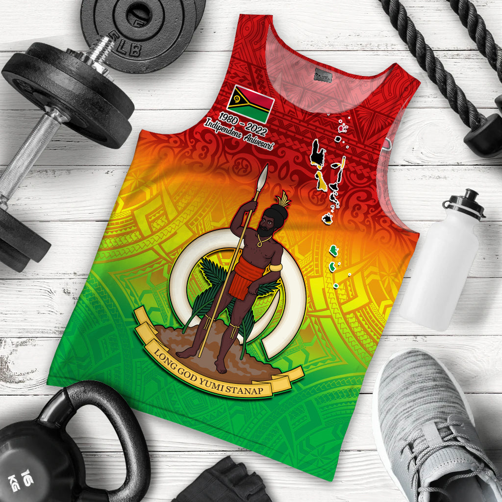 (Custom Personalised) Vanuatu Independence Day Men Tank Top 42nd Anniversary Yumi Yumi Yumi LT13 - Polynesian Pride
