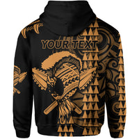 Custom Hawaii Polynesian Warrior Kakau Hoodie Gold LT6 - Polynesian Pride