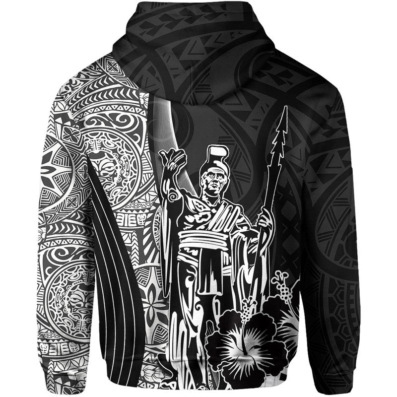 Hawaiian King Kamehameha Hoodie Vibe Black Style LT6 - Polynesian Pride