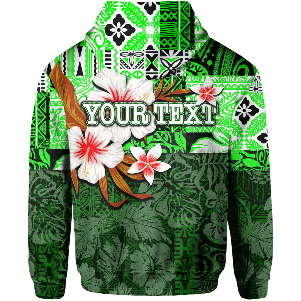 Custom Hammerhead shark Hoodie Hawaii Style Green LT6 - Polynesian Pride
