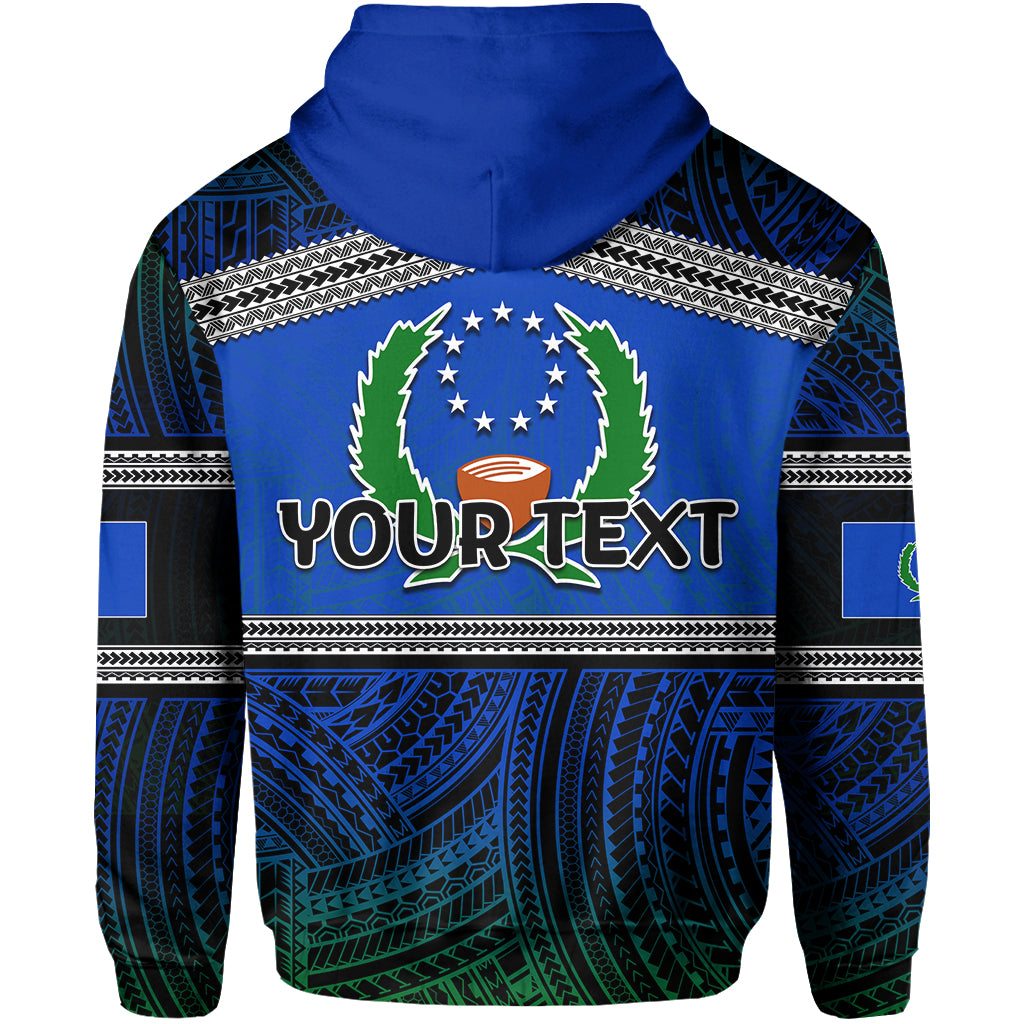 Custom Pohnpei Zip Hoodie Polynesian Patterns LT6 - Polynesian Pride