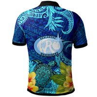 Hawaii Custom Polo Shirt Kealakehe High School with Polynesian Patterns and Hibicus Flower LT10 - Polynesian Pride