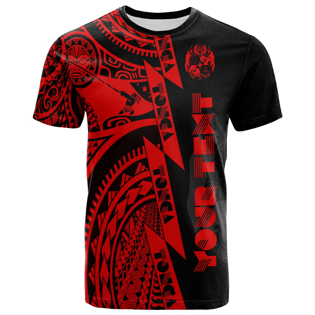 Custom Polynesian Tonga T Shirt Maui Moana Tattoo with Seal Tonga Unisex Red - Polynesian Pride