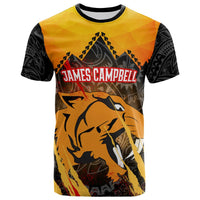 Hawaii Polynesian T Shirt James Campbell High School Polynesian Pattern LT10 Orange - Polynesian Pride