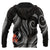 Yap Micronesian Zip up Hoodie Black Plumeria - Polynesian Pride