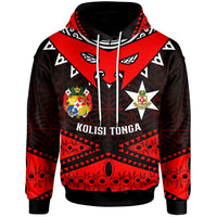 Tonga Custom Hoodie Kolisi Tonga High School with Tonga Patterns Polynesian Culture LT10 Red - Polynesian Pride