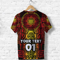Custom Marquesas Islands T Shirt Marquesan Tattoo Unique Style Gradient Red LT8 - Polynesian Pride