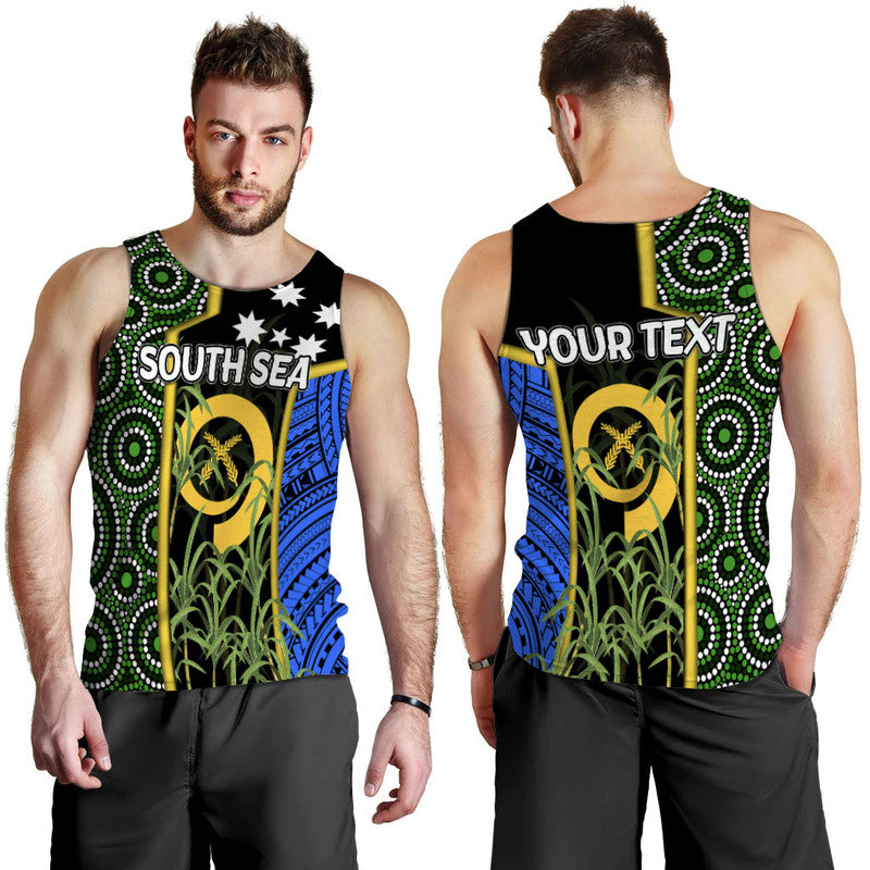 (Custom Personalised) South Sea Islanders Flag Style Men Tank Top Vanuatu LT6 - Polynesian Pride