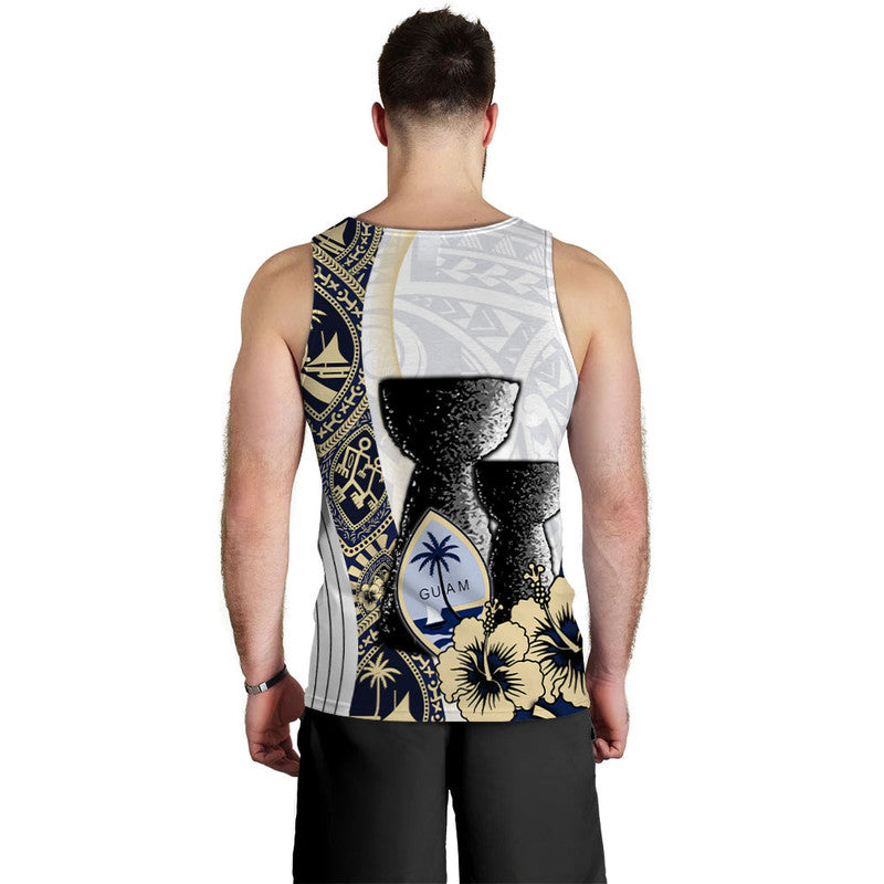 Guam Chamorro Men Tank Top White Style LT6 - Polynesian Pride