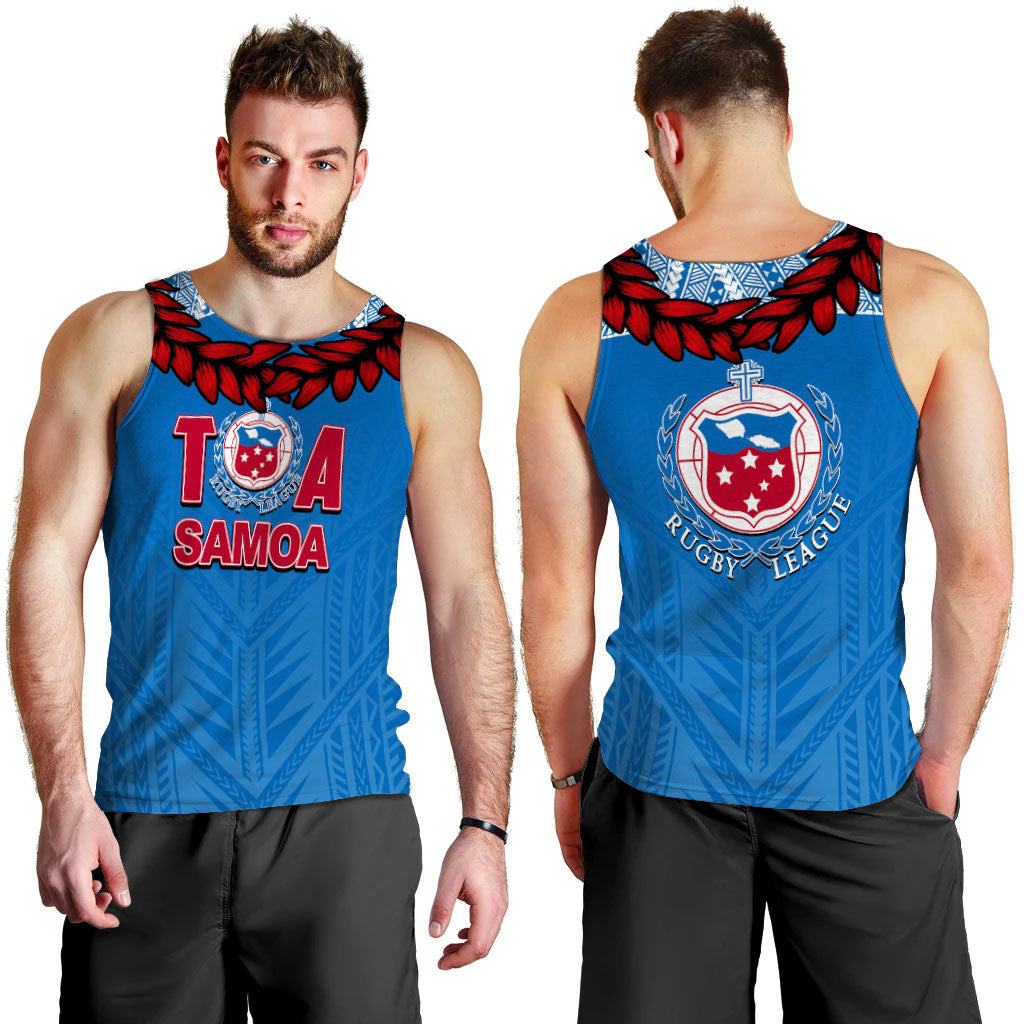 Toa Samoa Ula Fla Rugby Men Tank Top Blue Sky Jersey 2022 LT6 - Polynesian Pride