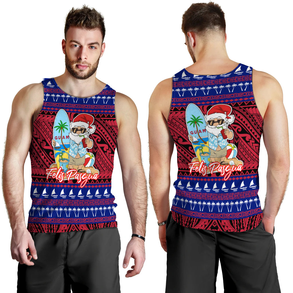 Guam Christmas - Felis Pasgua Santas Guam Surf Board Men Tank Top - LT2 - Polynesian Pride