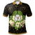 Niue Polo Shirt Polynesian Gold Patterns Collection Unisex Black - Polynesian Pride